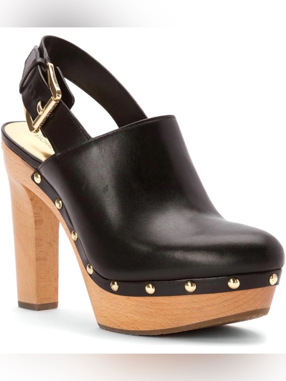Michael Kors Beatrice Leather Sling Back Clogs Size 9M